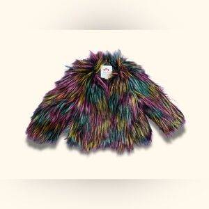 Appaman Faux Fur Multicolor Coat 2T